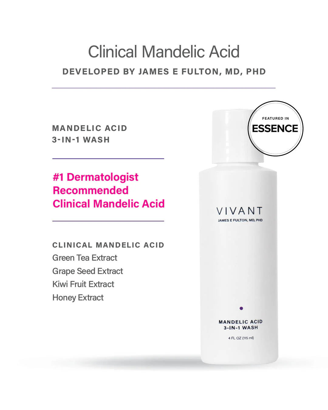 Vivant Mandelic Acid 3 in 1 Wash